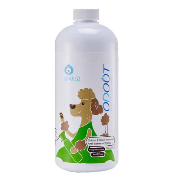 Odout Odour & Stain Remover Anti-bacterial Spray for Dog (Refill Pack) 狗用除臭／抑菌噴霧補充瓶1L